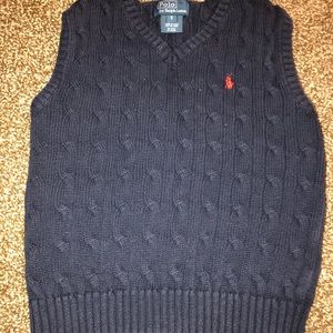 Kids Ralph Lauren Cable-Knit Cotton Sweater Vest size 5